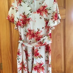 New Coral Floral Romper